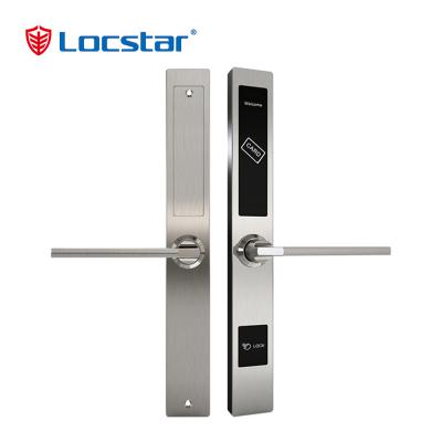 Stainless Steel Door Lock Offline Security Electronic Contactless Rf Key Card Hotel Slim Mortise Rfid Hotel Lock-LOCSTAR
