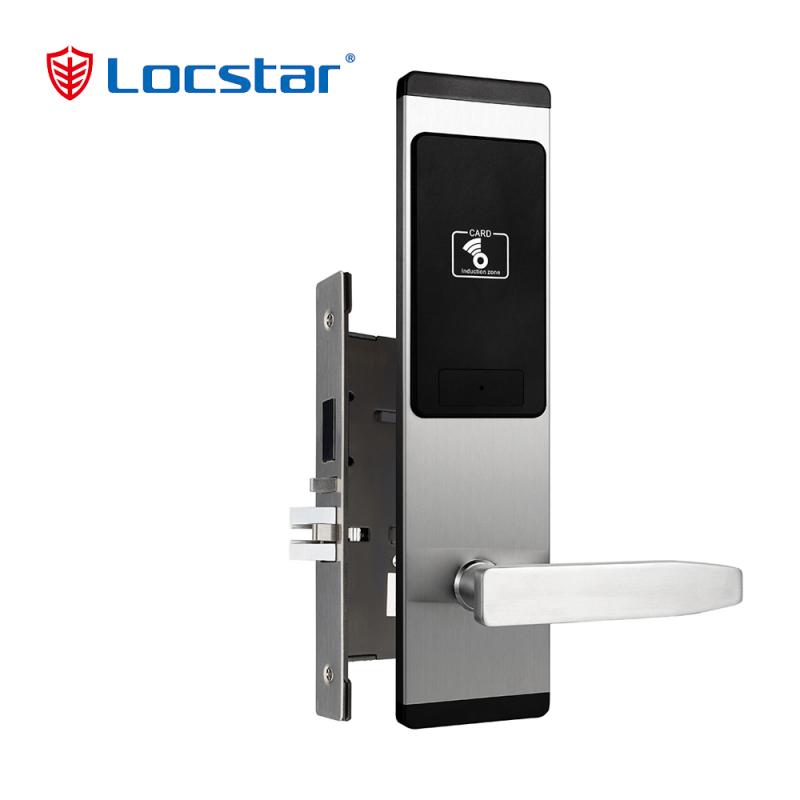Manija electrónica Hardware eléctrico de seguridad de alto rendimiento Cerradura digital para hotel Cerradura de puerta con tarjeta inteligente Rfid