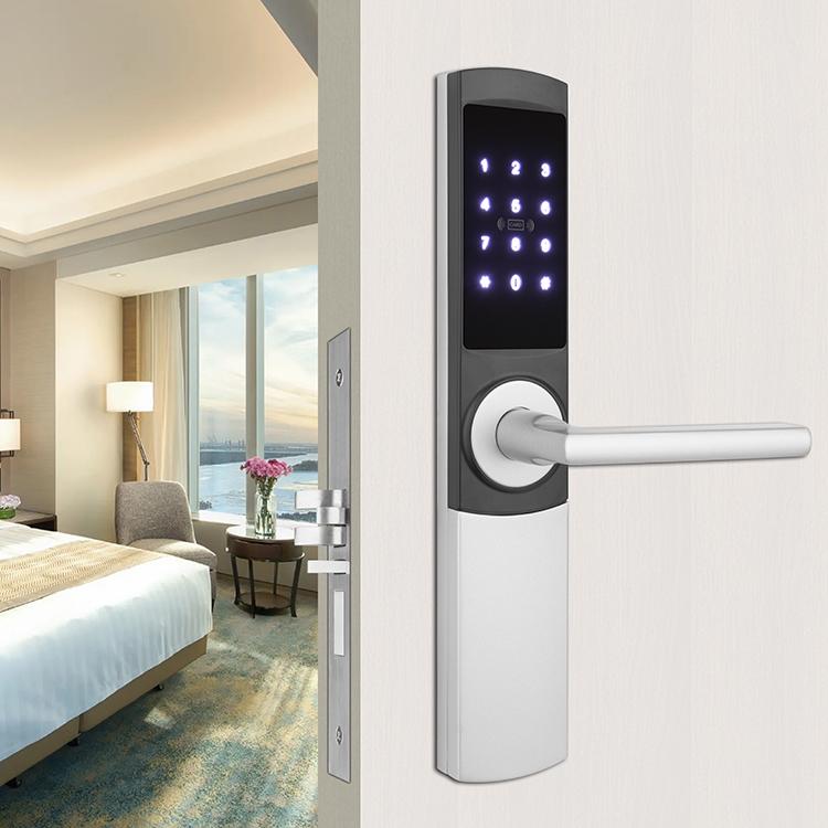 Llave electrónica inteligente de la tarjeta del software del hotel seguro con cerradura de contraseña digital inteligente de la puerta de la puerta de la manija