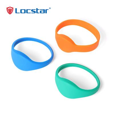 Locstar Customize Logo Bulk Cheap Silicone Bracelets Access Control RFID Smart Wristband Waterproof Swipe Card Door Bracelet-LOCSTAR
