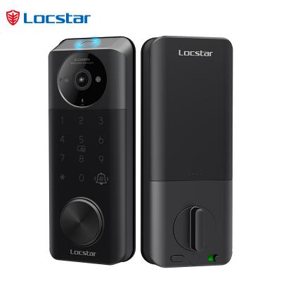 Locstar Residential Electronic Fingerprint Password Digital TTlock Facial Recognition Smart Keyless Front Door Lock With Camera-LOCSTAR
